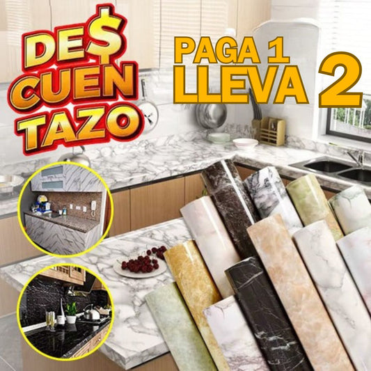 PAPEL MARMOL 2X1 - ¡Cada rollo de 2 metros por 60cml!