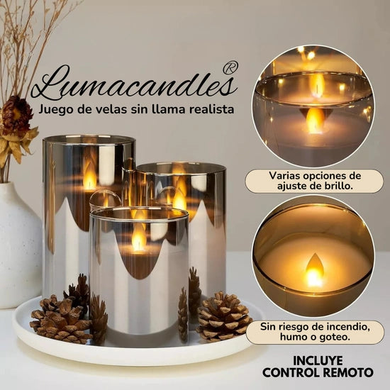 Luminad® Kit x3 Velas realista sin llama - Banana Express