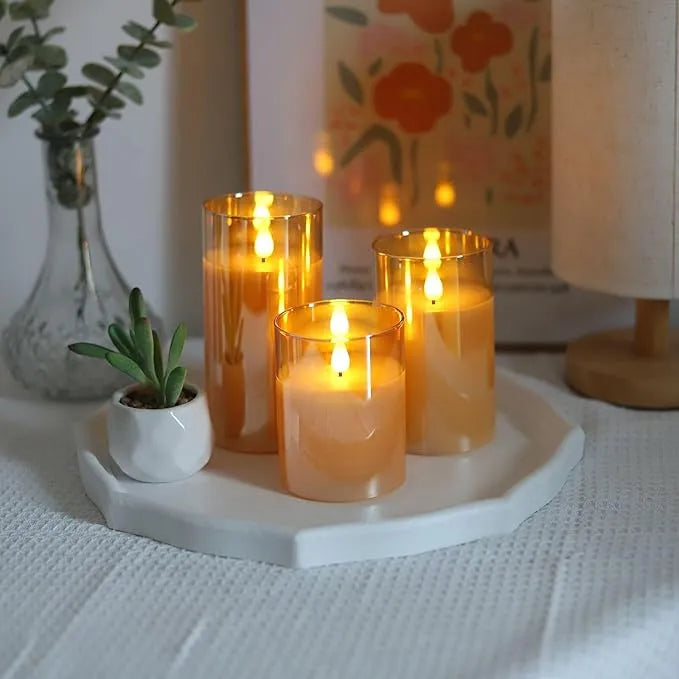 Luminad® Kit x3 Velas realista sin llama - Banana Express